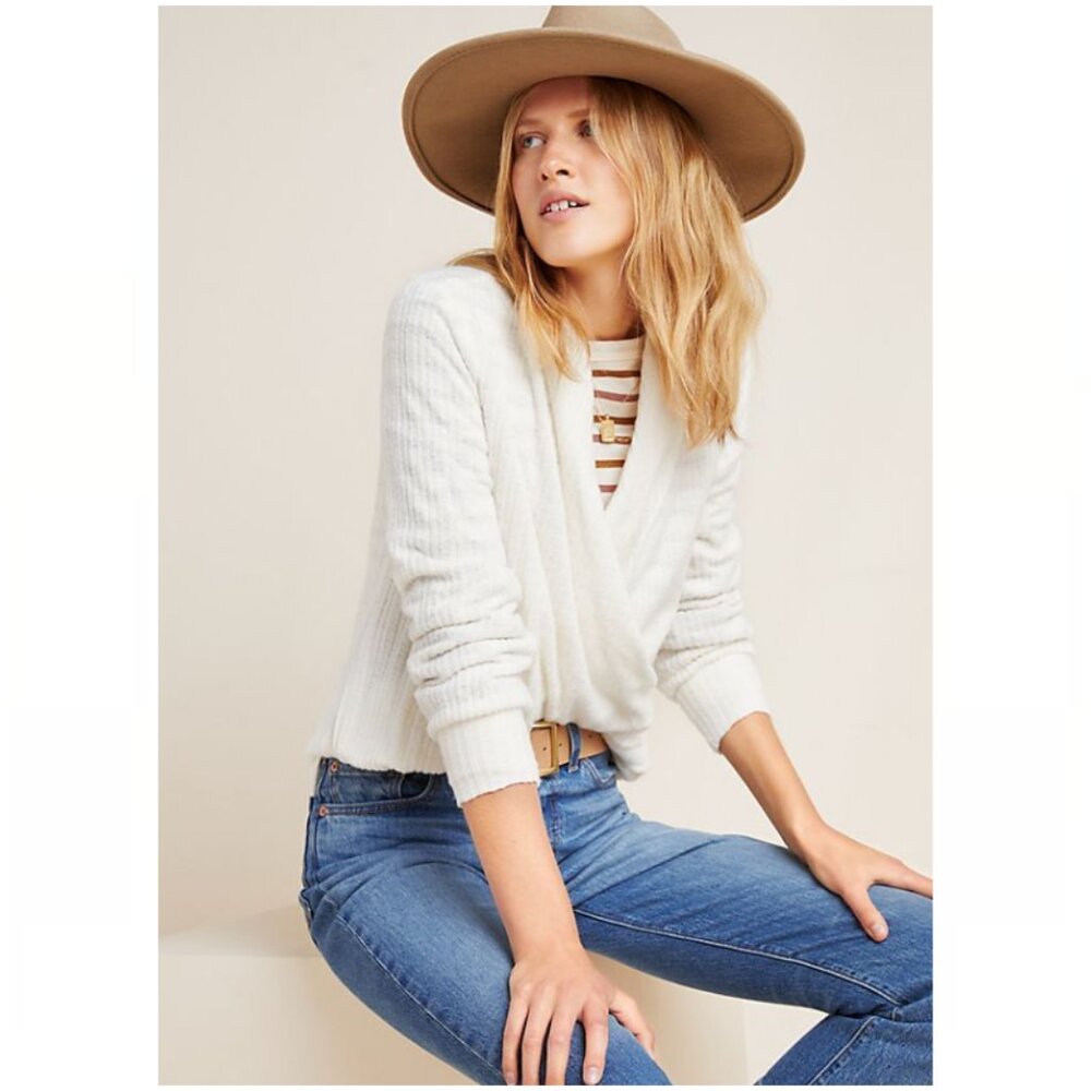 Maeve Rafela Hacci Surplice Top